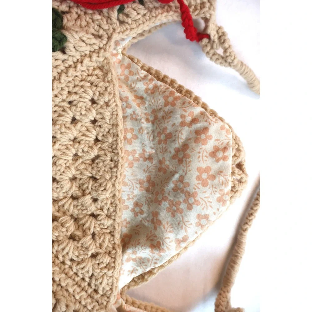 Handmade crochet hobo